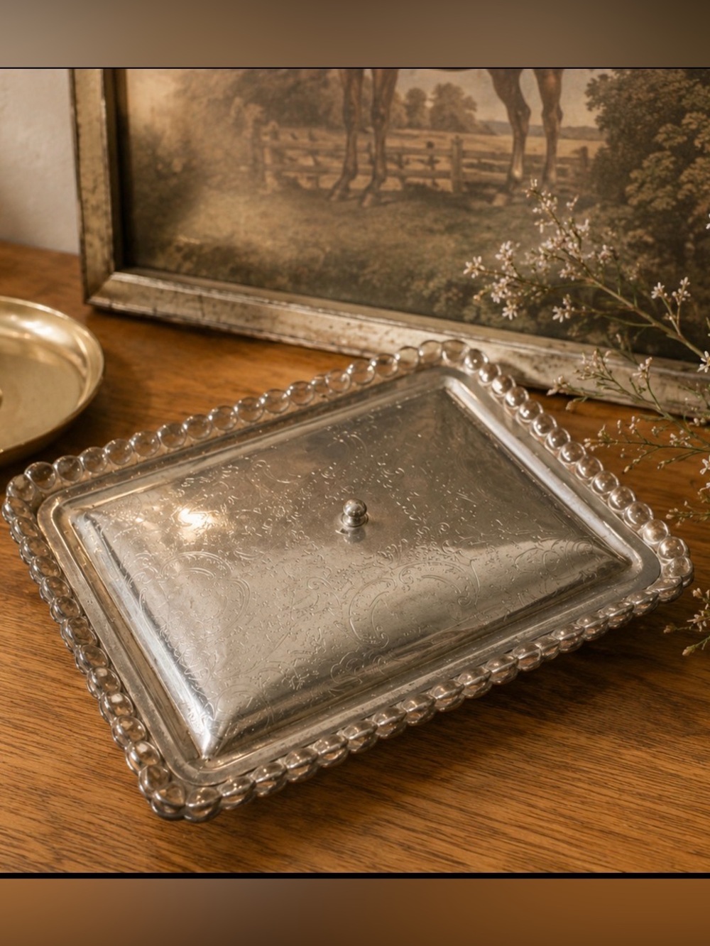 VINTAGE RELISH DISH – Clear Pressed Glass – Divided Tray